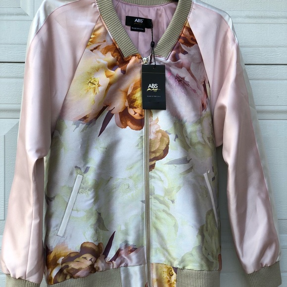 ABS by Allen SchwartzPrint Bomber Jacket Size M. - Picture 4 of 8